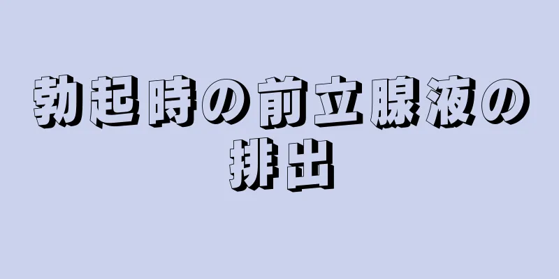 勃起時の前立腺液の排出