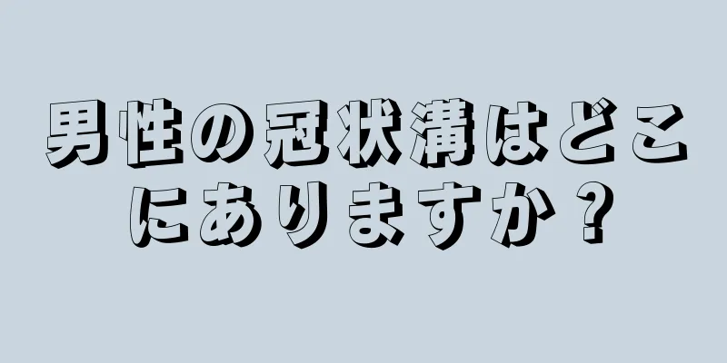 男性の冠状溝はどこにありますか？