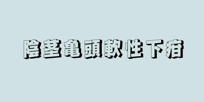 陰茎亀頭軟性下疳