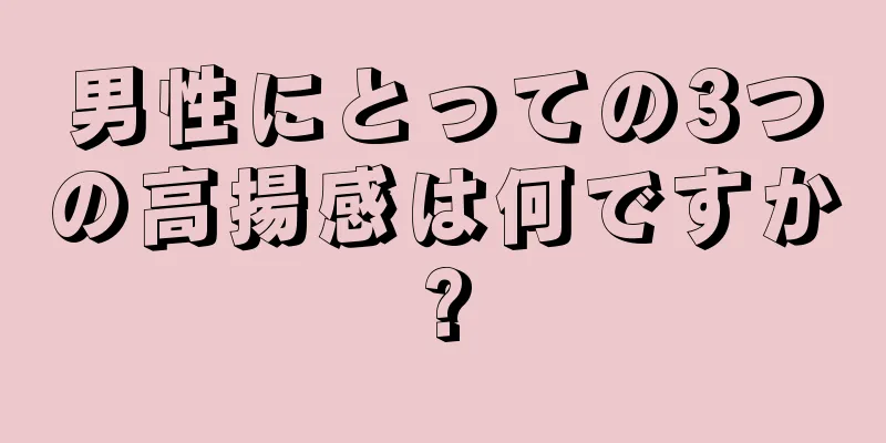 男性にとっての3つの高揚感は何ですか?