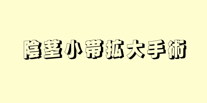 陰茎小帯拡大手術