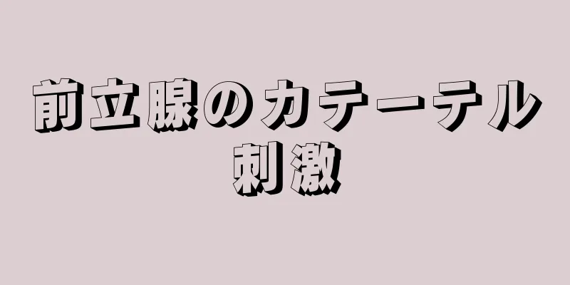 前立腺のカテーテル刺激