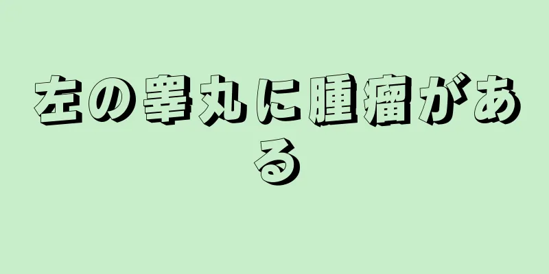 左の睾丸に腫瘤がある