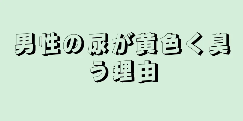 男性の尿が黄色く臭う理由