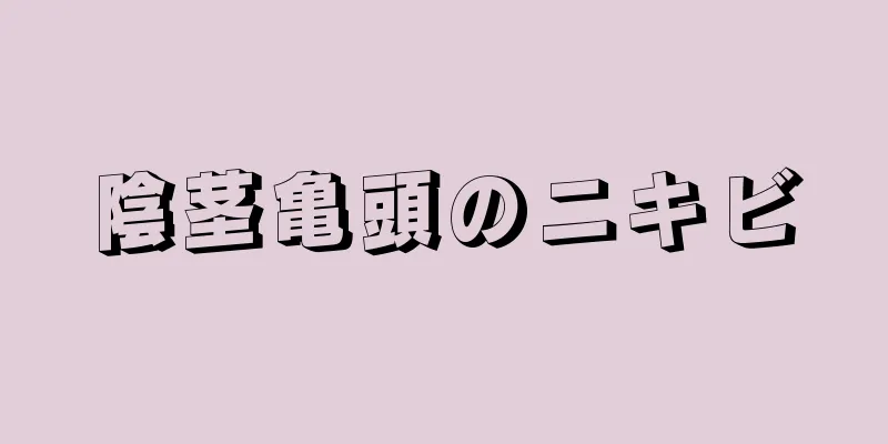 陰茎亀頭のニキビ