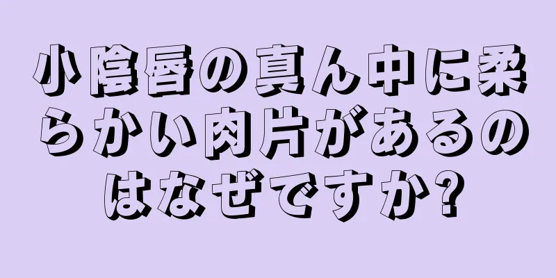 小陰唇の真ん中に柔らかい肉片があるのはなぜですか?