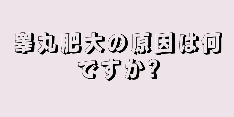 睾丸肥大の原因は何ですか?