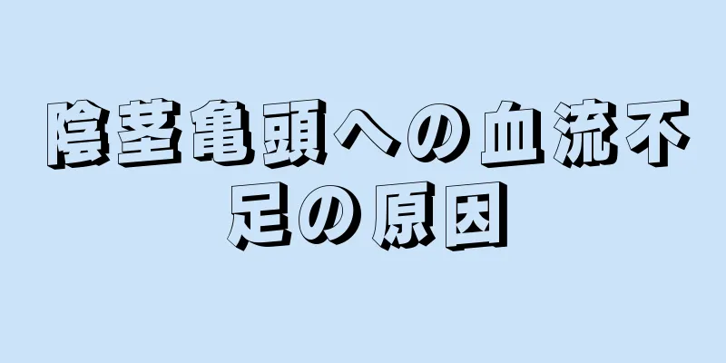 陰茎亀頭への血流不足の原因