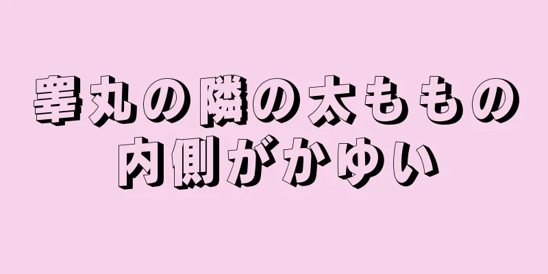 睾丸の隣の太ももの内側がかゆい