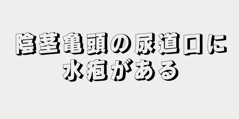 陰茎亀頭の尿道口に水疱がある