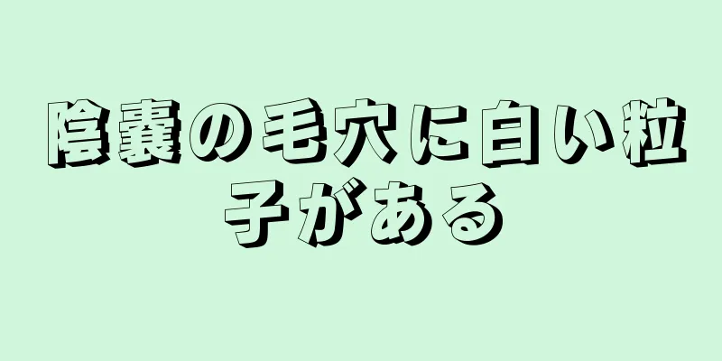 陰嚢の毛穴に白い粒子がある