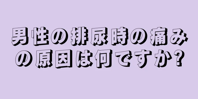 男性の排尿時の痛みの原因は何ですか?