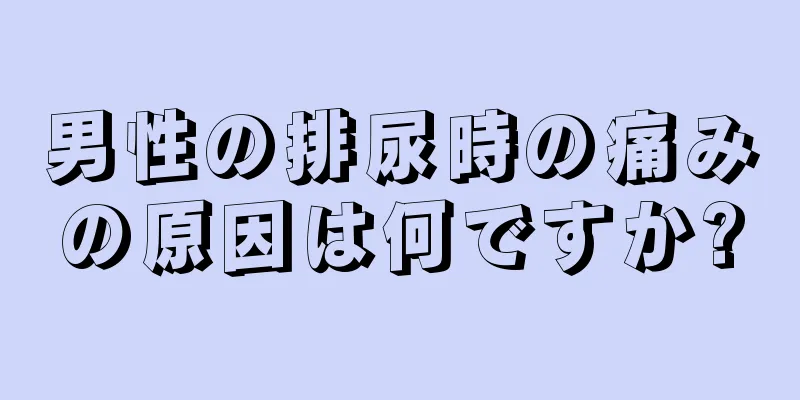 男性の排尿時の痛みの原因は何ですか?