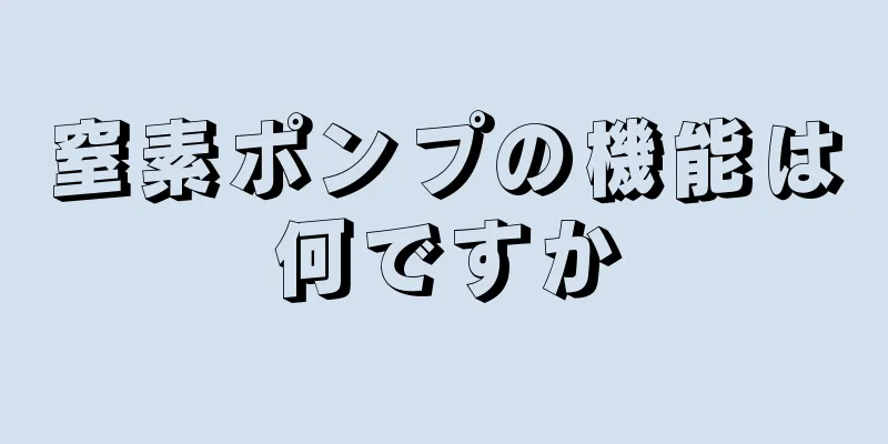 窒素ポンプの機能は何ですか