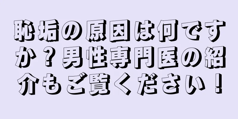恥垢の原因は何ですか？男性専門医の紹介もご覧ください！