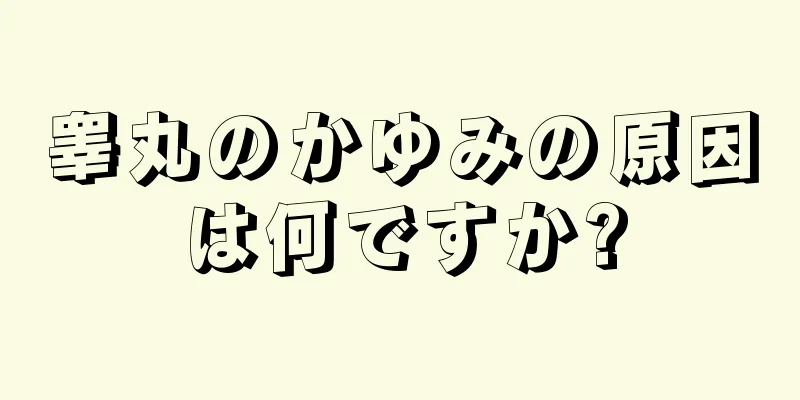 睾丸のかゆみの原因は何ですか?