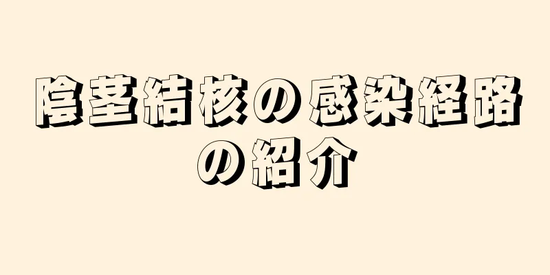 陰茎結核の感染経路の紹介