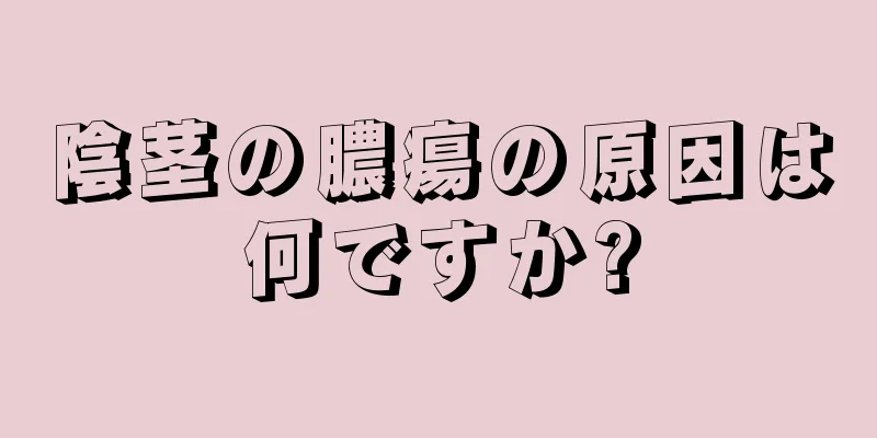 陰茎の膿瘍の原因は何ですか?