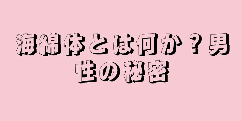 海綿体とは何か？男性の秘密