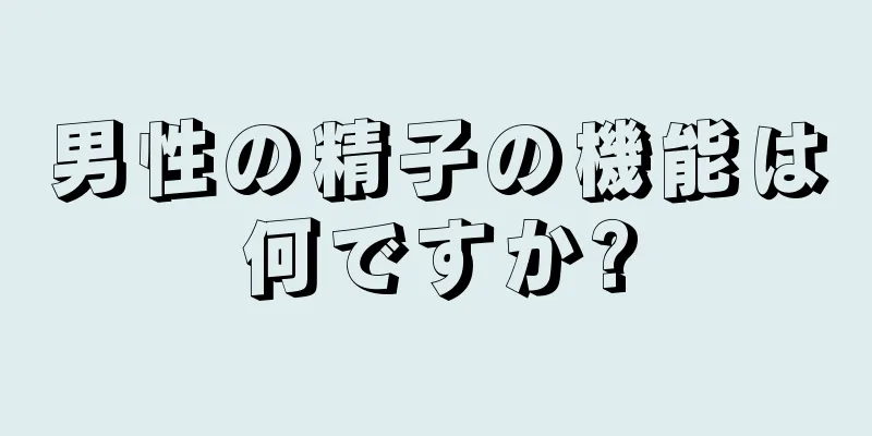 男性の精子の機能は何ですか?