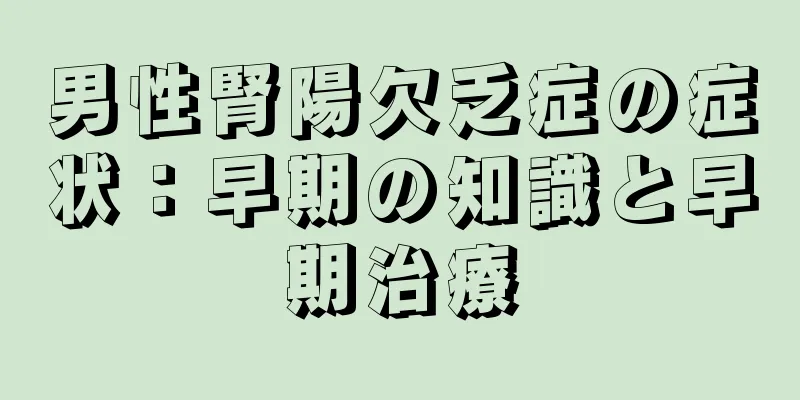 男性腎陽欠乏症の症状：早期の知識と早期治療