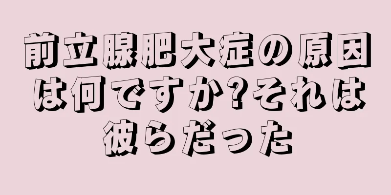 前立腺肥大症の原因は何ですか?それは彼らだった
