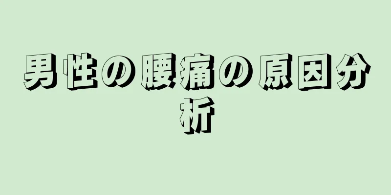 男性の腰痛の原因分析