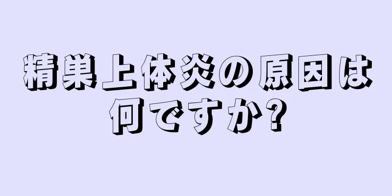 精巣上体炎の原因は何ですか?