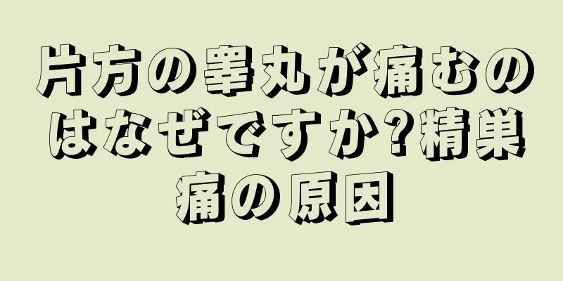 片方の睾丸が痛むのはなぜですか?精巣痛の原因