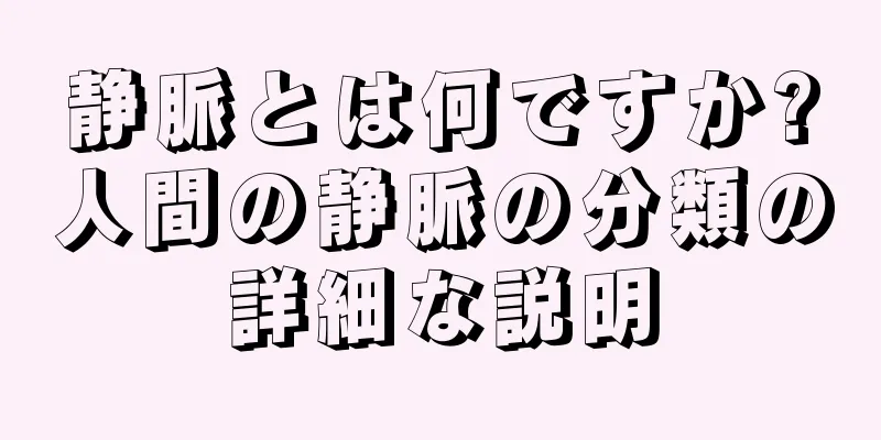 静脈とは何ですか?人間の静脈の分類の詳細な説明