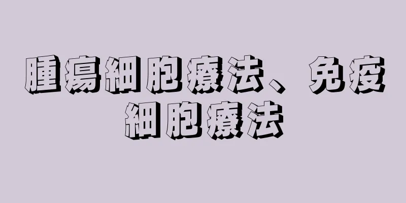 腫瘍細胞療法、免疫細胞療法