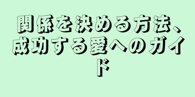 関係を決める方法、成功する愛へのガイド