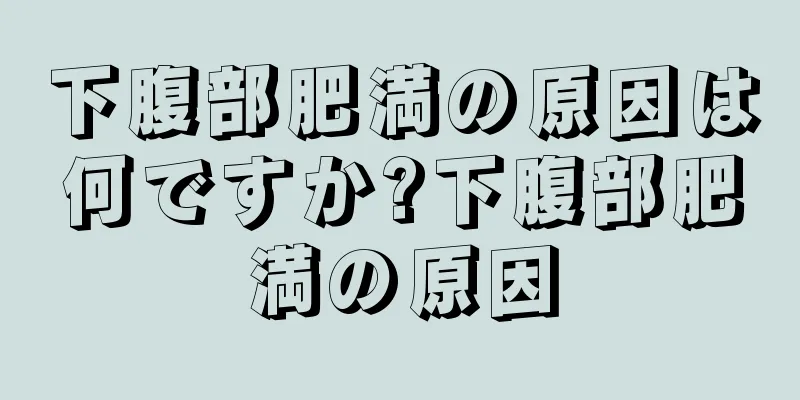 下腹部肥満の原因は何ですか?下腹部肥満の原因