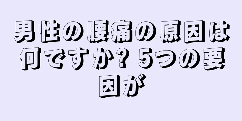 男性の腰痛の原因は何ですか? 5つの要因が
