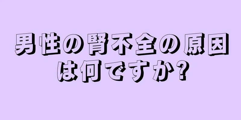 男性の腎不全の原因は何ですか?