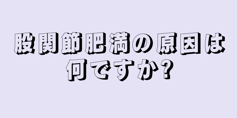 股関節肥満の原因は何ですか?