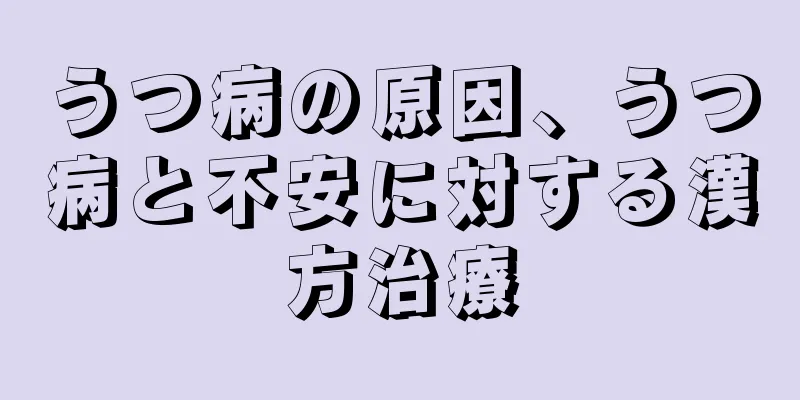 うつ病の原因、うつ病と不安に対する漢方治療