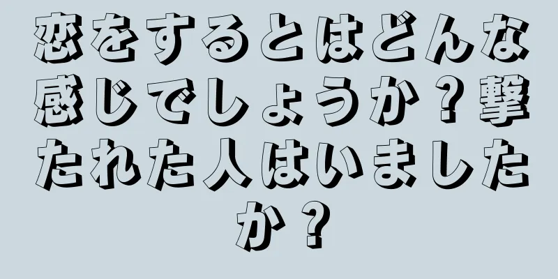 恋をするとはどんな感じでしょうか？撃たれた人はいましたか？