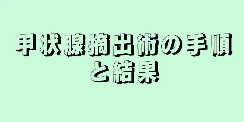 甲状腺摘出術の手順と結果