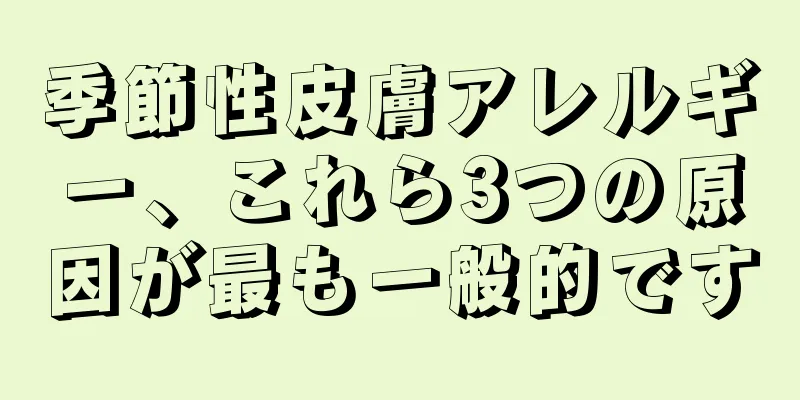 季節性皮膚アレルギー、これら3つの原因が最も一般的です