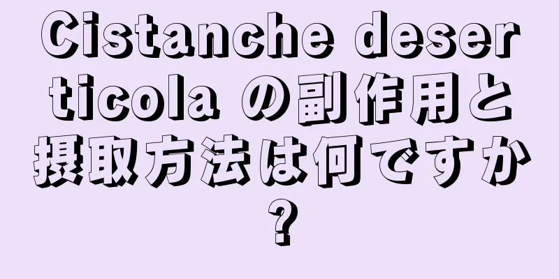 Cistanche deserticola の副作用と摂取方法は何ですか?