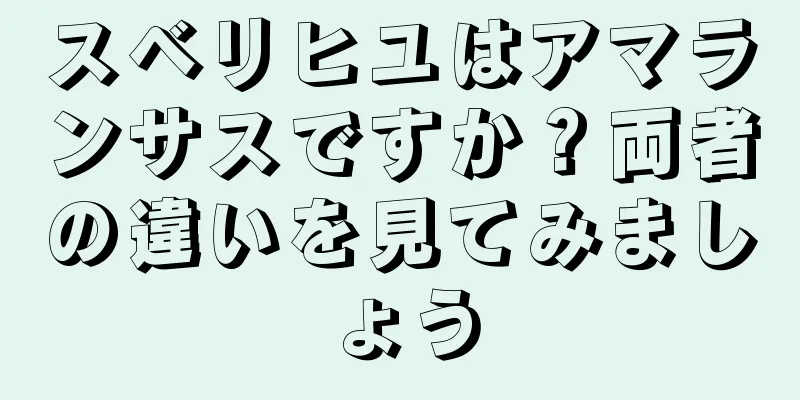 スベリヒユはアマランサスですか？両者の違いを見てみましょう