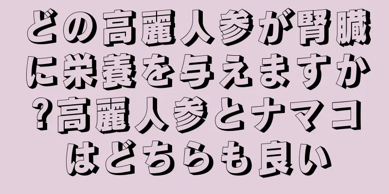 どの高麗人参が腎臓に栄養を与えますか?高麗人参とナマコはどちらも良い