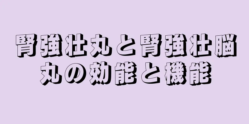 腎強壮丸と腎強壮脳丸の効能と機能