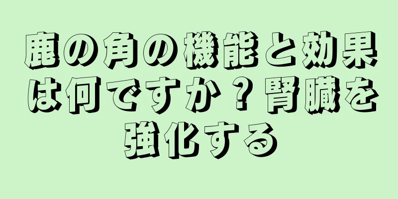 鹿の角の機能と効果は何ですか？腎臓を強化する