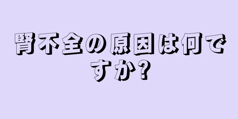 腎不全の原因は何ですか?