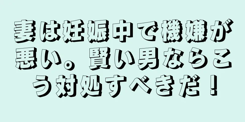 妻は妊娠中で機嫌が悪い。賢い男ならこう対処すべきだ！