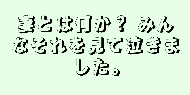 妻とは何か？ みんなそれを見て泣きました。