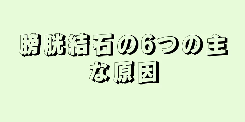 膀胱結石の6つの主な原因