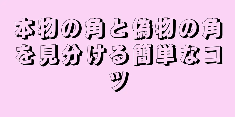 本物の角と偽物の角を見分ける簡単なコツ